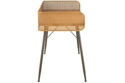 Hellin Consoles Et Drapiers Bureau En Bois Et Métal Au Piétement Fuselé Noir L126 -Marquee Magasin bureau en bois et metal au pietement fusele noir l126 4