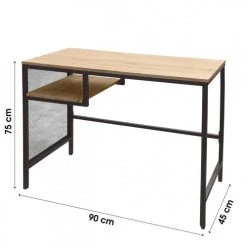 Fornord Tables à Manger Bureau En Bois MDF Et Métal Noir -Marquee Magasin bureau en bois mdf et metal noir 2