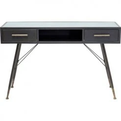 Kare Design Consoles Et Drapiers Bureau Industriel 2 Tiroirs En Acier Et Verre