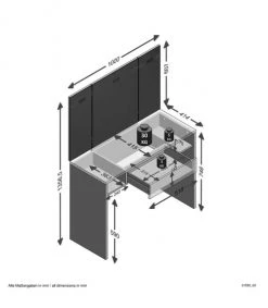 Calicosy Coiffeuses Coiffeuse 1 Tiroir 2 Niches Avec Miroir 3 Pans - Noire 12 Calicosy Coiffeuses Coiffeuse 1 Tiroir 2 Niches Avec Miroir 3 Pans - Noire -Marquee Magasin coiffeuse 1 tiroir 2 niches avec miroir 3 pans noire 4