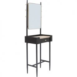 Kare Design Coiffeuses Coiffeuse 1 Tiroir Avec Miroir En Peuplier Et Chêne Brun -Marquee Magasin coiffeuse 1 tiroir avec miroir en peuplier et chene brun 2