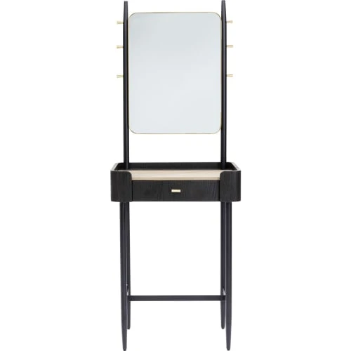Kare Design Coiffeuses Coiffeuse 1 Tiroir Avec Miroir En Peuplier Et Chêne Brun -Marquee Magasin coiffeuse 1 tiroir avec miroir en peuplier et chene brun