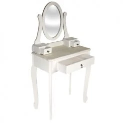 The Home Deco Factory Coiffeuses Coiffeuse 3 Tiroirs Blanc -Marquee Magasin coiffeuse 3 tiroirs blanc 2