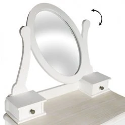 The Home Deco Factory Coiffeuses Coiffeuse 3 Tiroirs Blanc -Marquee Magasin coiffeuse 3 tiroirs blanc 3