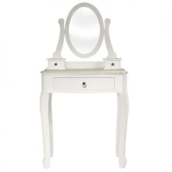 The Home Deco Factory Coiffeuses Coiffeuse 3 Tiroirs Blanc -Marquee Magasin coiffeuse 3 tiroirs blanc 4