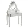 Wadiga Coiffeuses Coiffeuse En Bois Blanc Avec Miroir -Marquee Magasin coiffeuse en bois blanc avec miroir