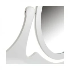 Wadiga Coiffeuses Coiffeuse En Bois Blanc Avec Miroir -Marquee Magasin coiffeuse en bois blanc avec miroir 4