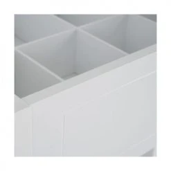 Wadiga Consoles Et Drapiers Coiffeuse En Bois Blanc Avec Miroir Et Rangements - 90x45x82cm -Marquee Magasin coiffeuse en bois blanc avec miroir et rangements 90x45x82cm 2