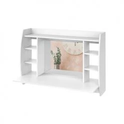 ML-Design Coiffeuses Coiffeuse Murale Avec Miroir, Blanc, 110x74x48,5 Cm, MDF -Marquee Magasin coiffeuse murale avec miroir blanc 110x74x48 5 cm mdf 2