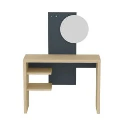 TEMAHOME Coiffeuses Coiffeuse Placage Gris Anthracite Et Chêne Clair -Marquee Magasin coiffeuse placage gris anthracite et chene clair 4