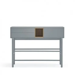 TEULAT Consoles Et Drapiers Console 1 Porte 2 Tiroirs En Bois L180cm Gris Clair -Marquee Magasin console 1 porte 2 tiroirs en bois l180cm gris clair 2