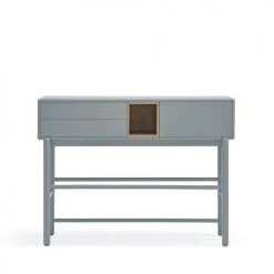 TEULAT Consoles Et Drapiers Console 1 Porte 2 Tiroirs En Bois L180cm Gris Clair
