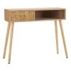 Altobuy Consoles Et Drapiers Console 1 Tiroir 1 Niche Bois Naturel Et Teinté Or -Marquee Magasin console 1 tiroir 1 niche bois naturel et teinte or