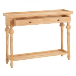 Altobuy Consoles Et Drapiers Console 1 Tiroir Bois Exotique Avec Plateau Inférieur -Marquee Magasin console 1 tiroir bois exotique avec plateau inferieur 3