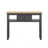 Brw Consoles Et Drapiers Console 1 Tiroir Gris Anthracite Et Naturel