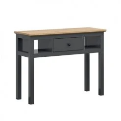 Brw Consoles Et Drapiers Console 1 Tiroir Gris Anthracite Et Naturel -Marquee Magasin console 1 tiroir gris anthracite et naturel 2