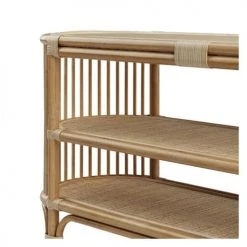 Rendez Vous Déco Consoles Et Drapiers Console 140 Cm En Rotin Naturel Avec étagères -Marquee Magasin console 140 cm en rotin naturel avec etageres 3