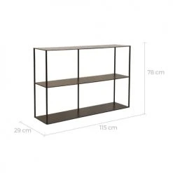 Rendez Vous Déco Consoles Et Drapiers Console 2 Niveaux En Métal Noir -Marquee Magasin console 2 niveaux en metal noir 2
