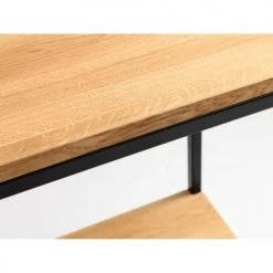 Custom Form Consoles Et Drapiers Console 2 Plateaux Chêne Pied Métal Noir L100cm -Marquee Magasin console 2 plateaux chene pied metal noir l100cm 4