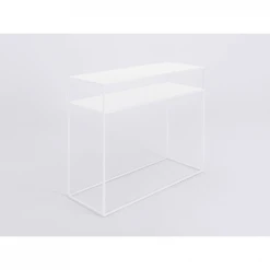 Custom Form Consoles Et Drapiers Console 2 Plateaux En Métal Thermolaquél Blanc L100cm -Marquee Magasin console 2 plateaux en metal thermolaquel blanc l100cm 1