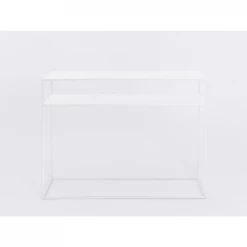Custom Form Consoles Et Drapiers Console 2 Plateaux En Métal Thermolaquél Blanc L100cm -Marquee Magasin console 2 plateaux en metal thermolaquel blanc l100cm 2