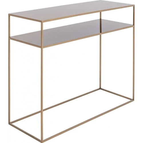 Custom Form Consoles Et Drapiers Console 2 Plateaux En Métal Thermolaquél Doré L100cm 3 Custom Form Consoles Et Drapiers Console 2 Plateaux En Métal Thermolaquél Doré L100cm