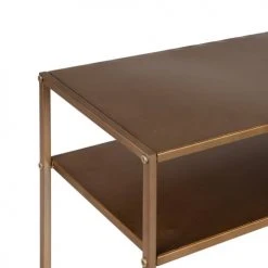 Altobuy Consoles Et Drapiers Console 2 Plateaux H.50cm Métal Or Vieilli -Marquee Magasin console 2 plateaux h 50cm metal or vieilli 2