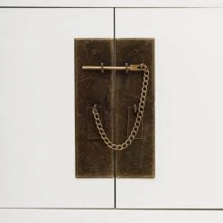 Altobuy Consoles Et Drapiers Console 2 Portes 6 Tiroirs Coloris Blanc -Marquee Magasin console 2 portes 6 tiroirs coloris blanc 5