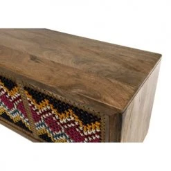 MACABANE Consoles Et Drapiers Console 2 Portes Coulissantes 1 étagère En Manguier -Marquee Magasin console 2 portes coulissantes 1 etagere en manguier 10