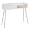 Altobuy Consoles Et Drapiers Console 2 Tiroirs Bois Massif Et Motif Floral