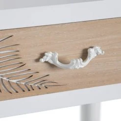 Altobuy Consoles Et Drapiers Console 2 Tiroirs Bois Massif Et Motif Floral -Marquee Magasin console 2 tiroirs bois massif et motif floral 3