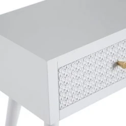 Altobuy Consoles Et Drapiers Console 2 Tiroirs Bois Massif Et Motif Floral -Marquee Magasin console 2 tiroirs bois massif et motif floral 4