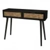 MACABANE Consoles Et Drapiers Console 2 Tiroirs Cannage Noir
