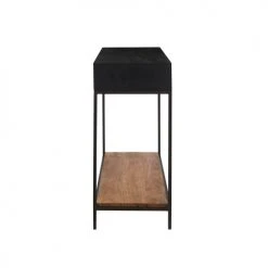 Rendez Vous Déco Consoles Et Drapiers Console 2 Tiroirs En Bois D'acacia Et Pieds En Métal Noir -Marquee Magasin console 2 tiroirs en bois d acacia et pieds en metal noir 5