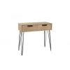 MACABANE Consoles Et Drapiers Console 2 Tiroirs En Bois Naturel Pieds épingles Métal Noir -Marquee Magasin console 2 tiroirs en bois naturel pieds epingles metal noir