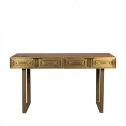 Dutchbone Consoles Et Drapiers Console 2 Tiroirs En Bois Or