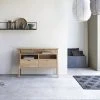 Tikamoon Consoles Et Drapiers Console 2 Tiroirs En Chêne Massif -Marquee Magasin console 2 tiroirs en chene massif