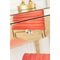 Kare Design Consoles Et Drapiers Console 2 Tiroirs En Verre Miroir Doré -Marquee Magasin console 2 tiroirs en verre miroir dore 2