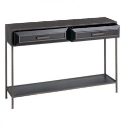 Altobuy Consoles Et Drapiers Console 2 Tiroirs Métal Et Mdf Coloris Noir -Marquee Magasin console 2 tiroirs metal et mdf coloris noir 2