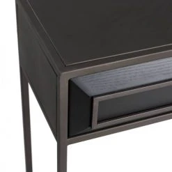 Altobuy Consoles Et Drapiers Console 2 Tiroirs Métal Et Mdf Coloris Noir -Marquee Magasin console 2 tiroirs metal et mdf coloris noir 3