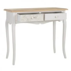 Altobuy Consoles Et Drapiers Console 2 Tiroirs Motif Floral Bois Massif Et Mdf -Marquee Magasin console 2 tiroirs motif floral bois massif et mdf 2