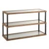 Meubles & Design Consoles Et Drapiers Console 3 Niveaux En Verre Et Bois -Marquee Magasin console 3 niveaux en verre et bois