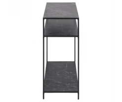 Meubles & Design Consoles Et Drapiers Console 3 Plateaux Effet Marbre Noir -Marquee Magasin console 3 plateaux effet marbre noir 3