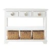 Maisons Du Monde Consoles Et Drapiers Console 3 Tiroirs, 3 Paniers Blanche -Marquee Magasin console 3 tiroirs 3 paniers blanche 1000 14 17 117195 1