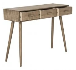 Safavieh Consoles Et Drapiers Console 3 Tiroirs En Bois De Pin Marron -Marquee Magasin console 3 tiroirs en bois de pin marron 2