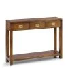 MOYCOR Consoles Et Drapiers Console 3 Tiroirs En Bois Marron L110 -Marquee Magasin console 3 tiroirs en bois marron l110