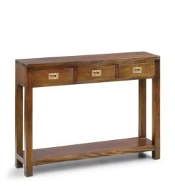MOYCOR Consoles Et Drapiers Console 3 Tiroirs En Bois Marron L110
