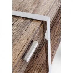 Kare Design Consoles Et Drapiers Console 3 Tiroirs En Bois Massif Recyclé Et Acier Chromé -Marquee Magasin console 3 tiroirs en bois massif recycle et acier chrome 2