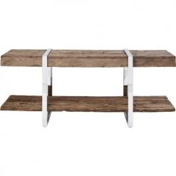 Kare Design Consoles Et Drapiers Console 3 Tiroirs En Bois Massif Recyclé Et Acier Chromé -Marquee Magasin console 3 tiroirs en bois massif recycle et acier chrome 4