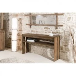 MACABANE Consoles Et Drapiers Console 3 Tiroirs En Teck Recyclé -Marquee Magasin console 3 tiroirs en teck recycle 1